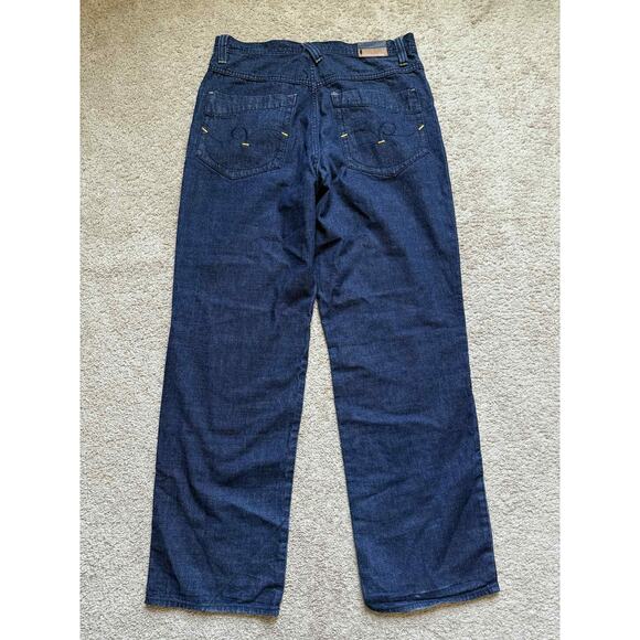 Rocawear 100% Cotton Mid Rise Straight Leg Workwear Jeans Blue Mens 34W x 34L - Picture 3 of 9
